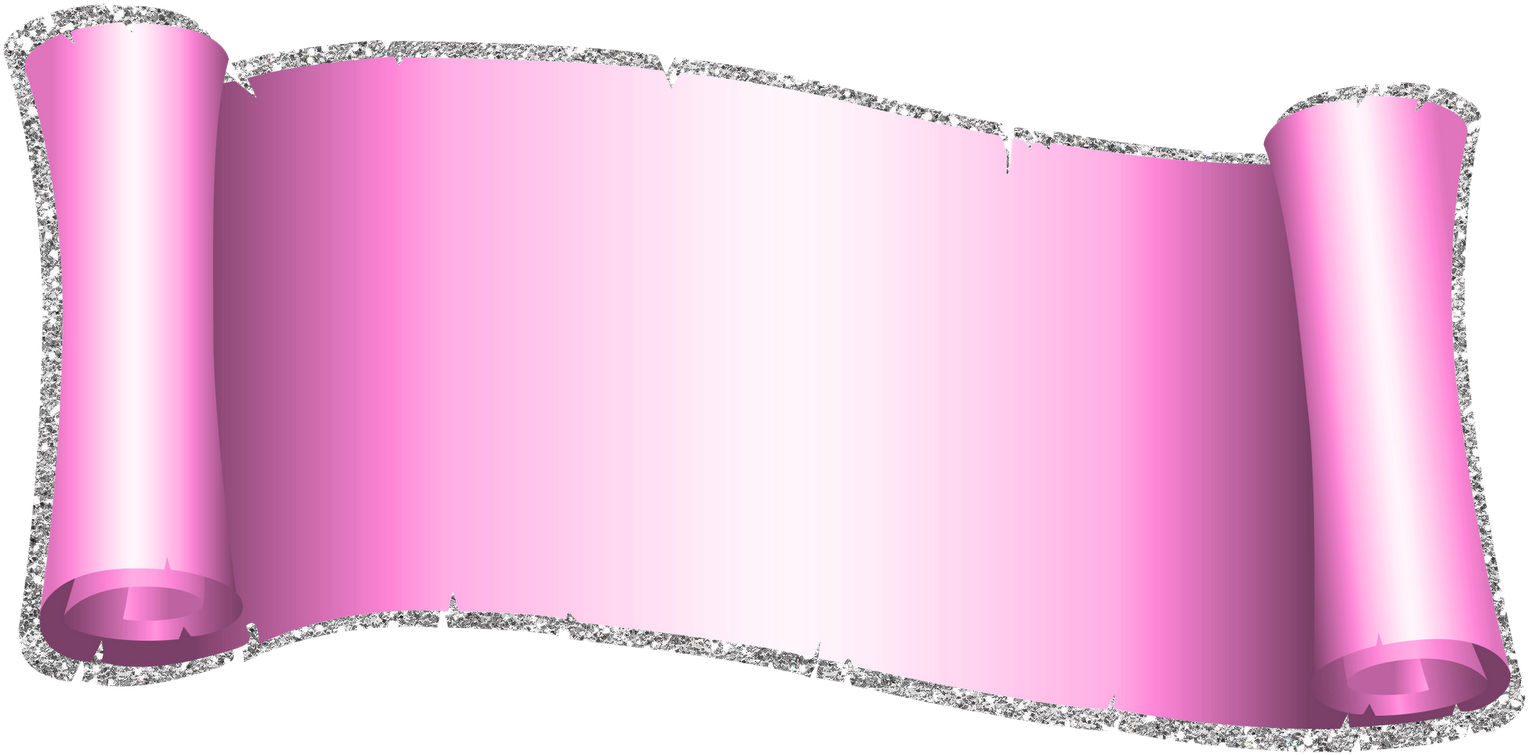 Pink Scroll Parchment Graphic PNG