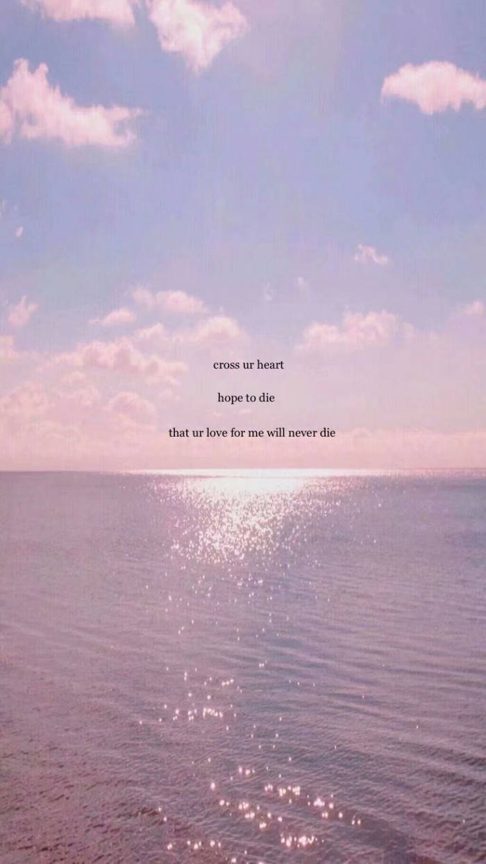 Pink Sea Aesthetic Tumblr Quotes Wallpaper