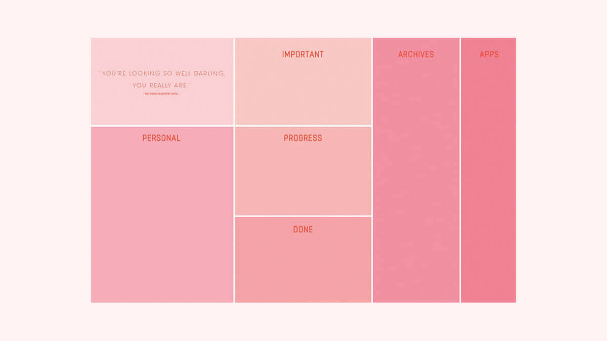 Pink Shades Cute Desktop Organizer Wallpaper