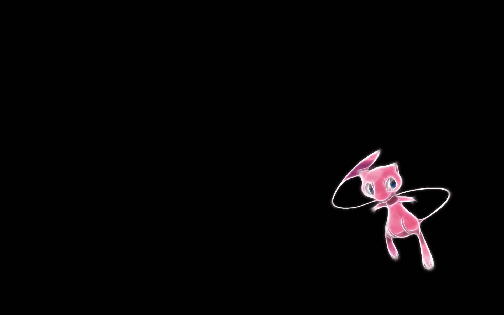 Pink Shiny Mewtwo On Black Wallpaper