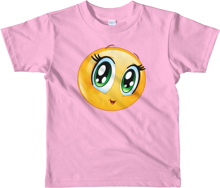 Pink Shirt Cartoon Face Graphic PNG