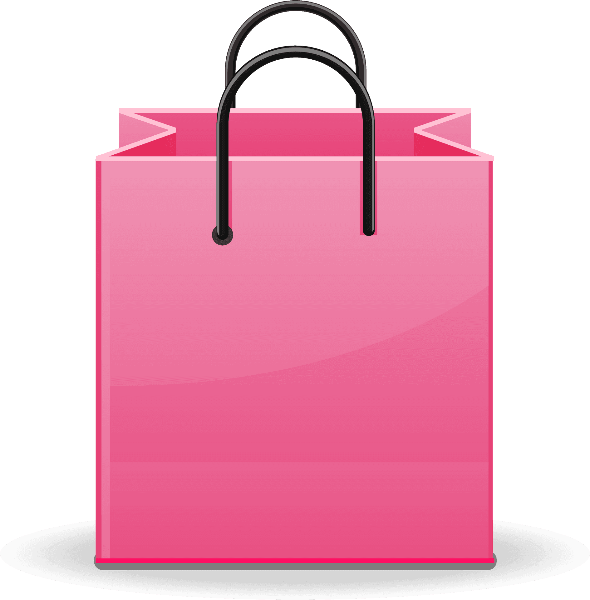 Pink Shopping Bag Vector Illustration PNG