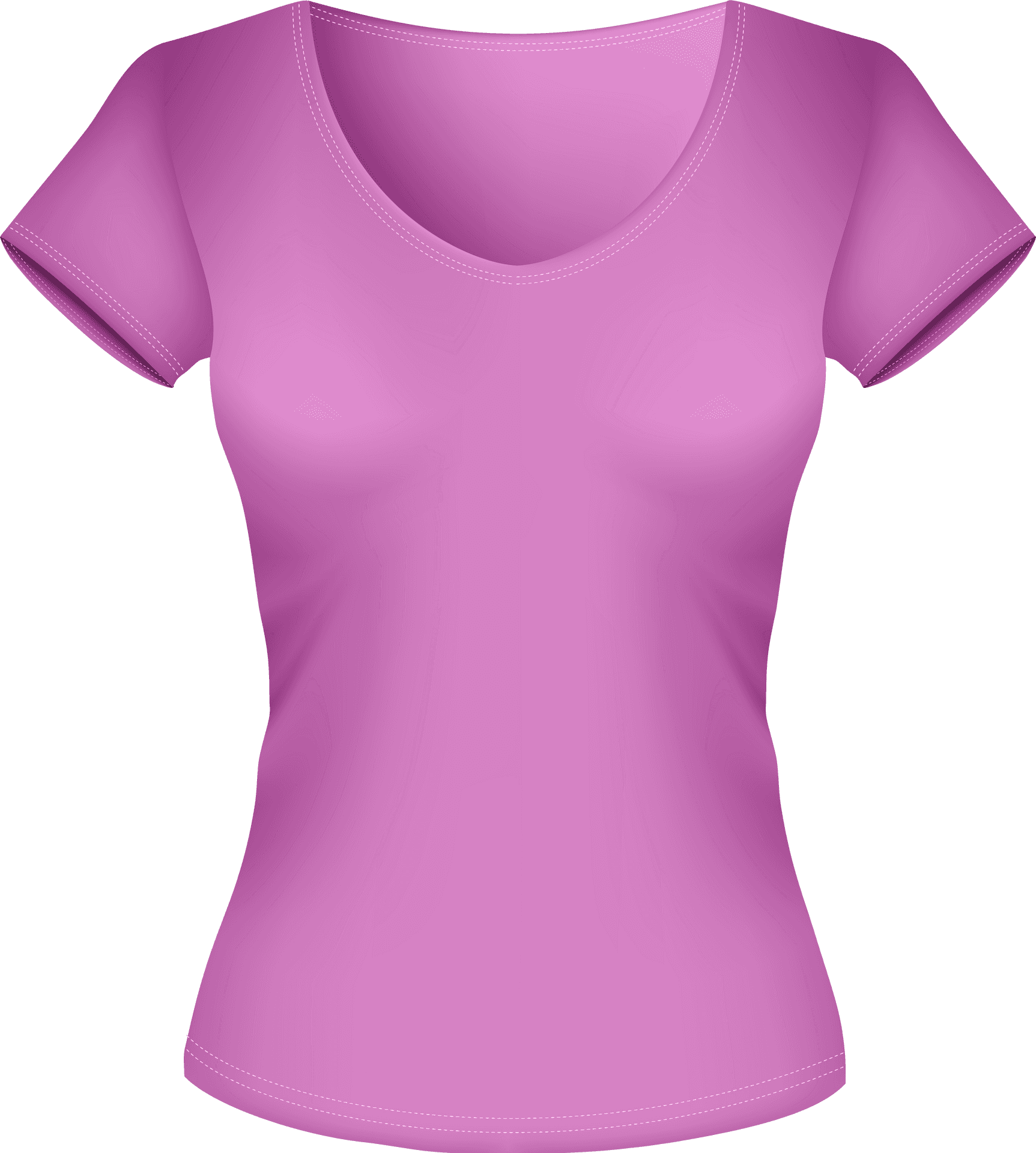 Pink Short Sleeve Blouse Mockup PNG