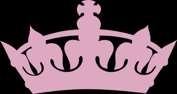 Pink Silhouette Crown Graphic PNG