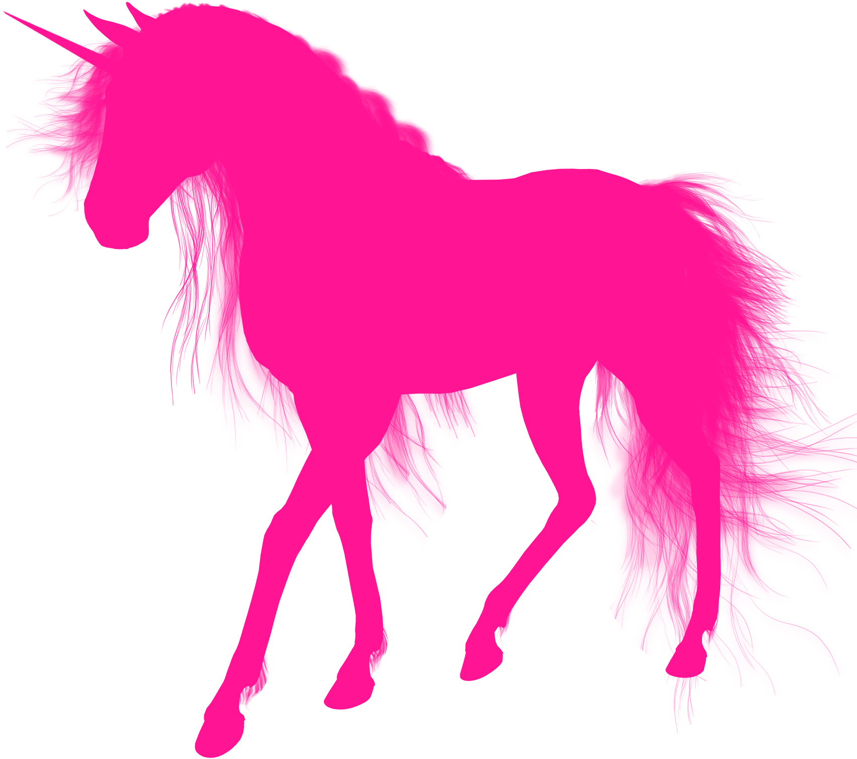 Pink Silhouette Horse PNG