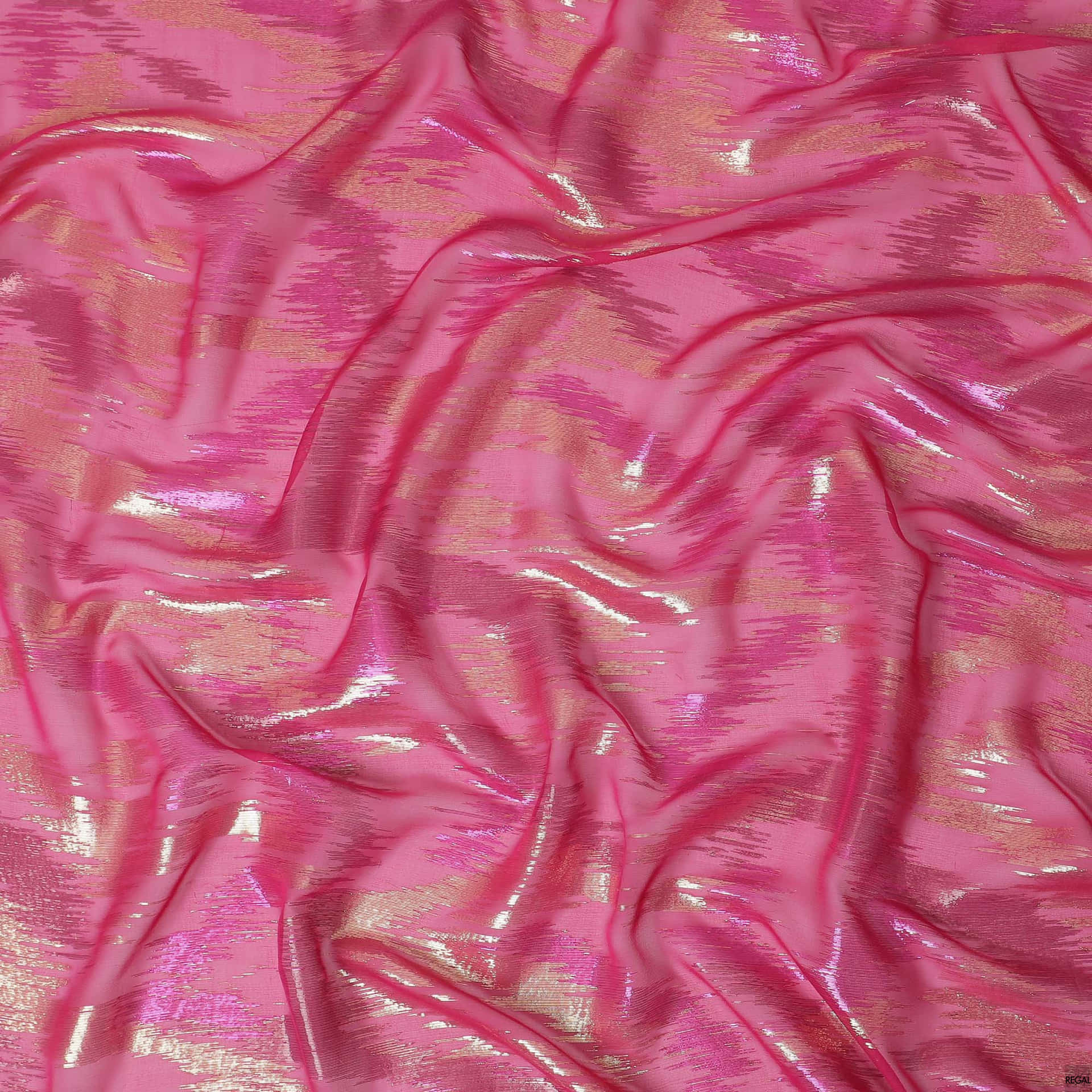 A Pink And Gold Fabric With Shiny Texture Wallpaper
