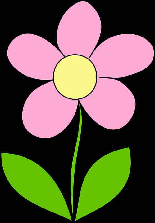 Pink Simple Flower Illustration PNG