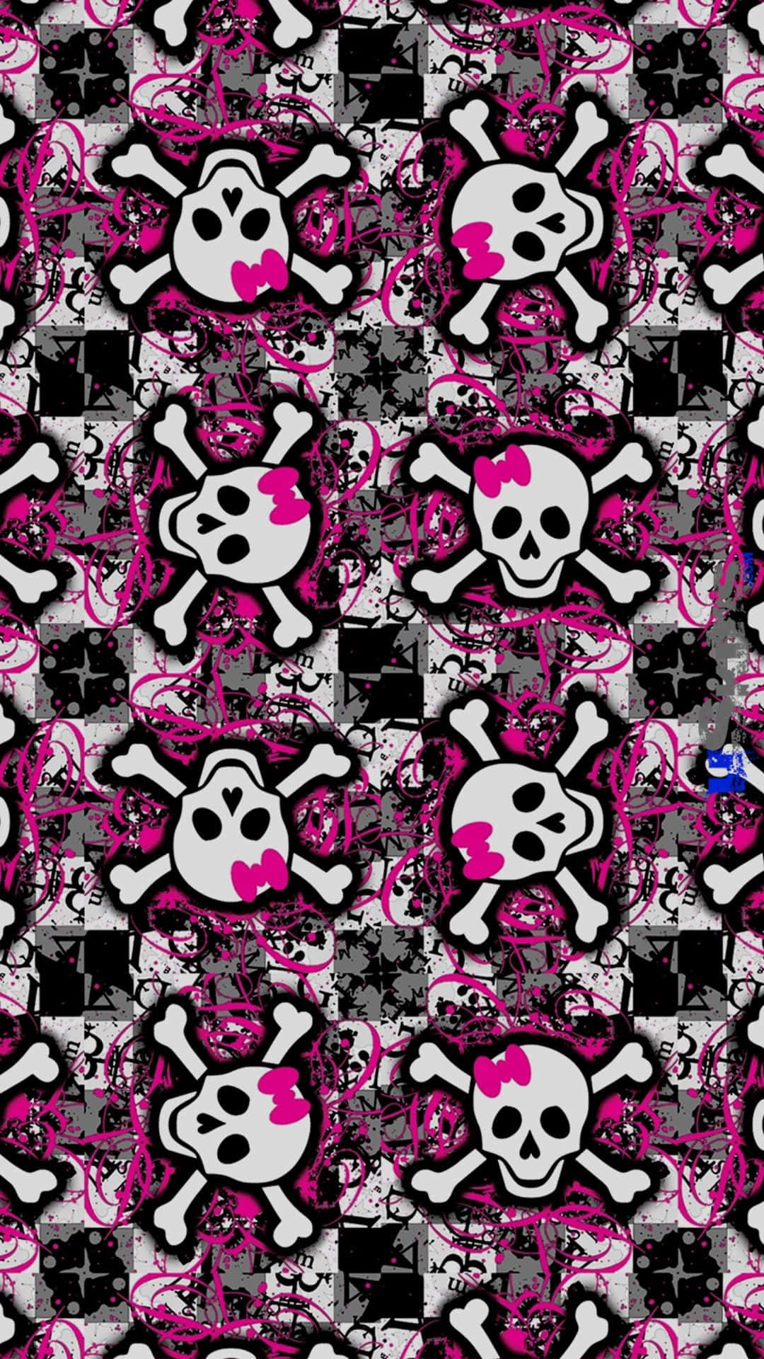 "Exude Coolness With A Pink Skull" Wallpaper