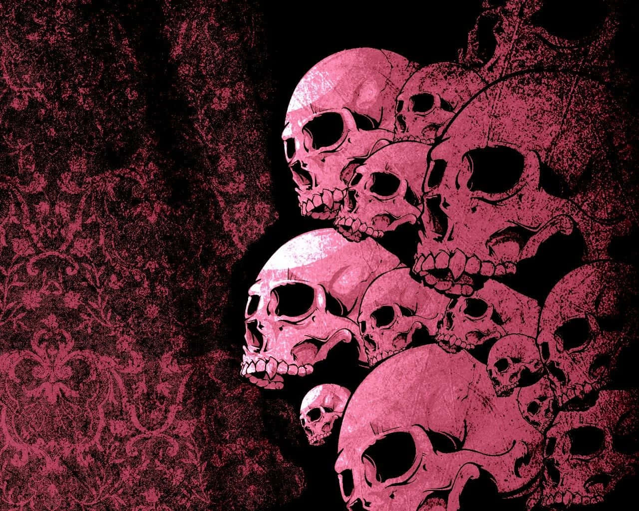 pink skull wallpaper