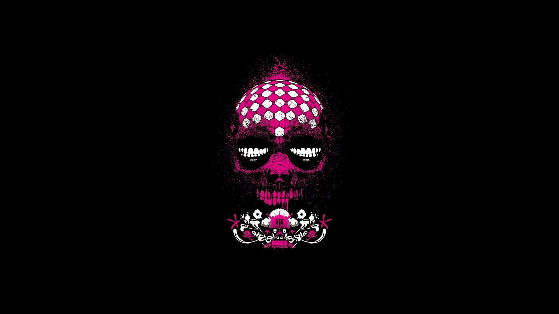 A pink skull, hinting at a darker side Wallpaper