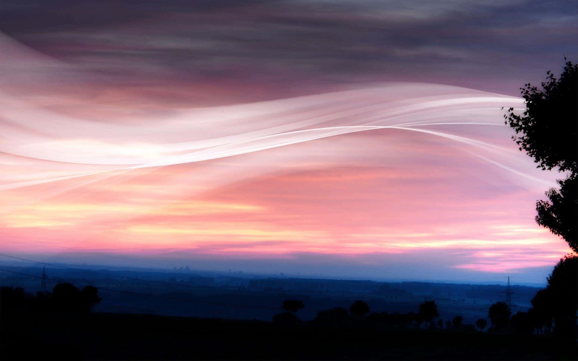 Impresionantecielo Rosado Al Atardecer Fondo de pantalla