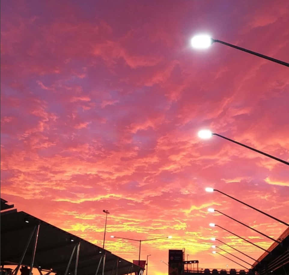 Cielorosado Tranquilo Al Atardecer Fondo de pantalla