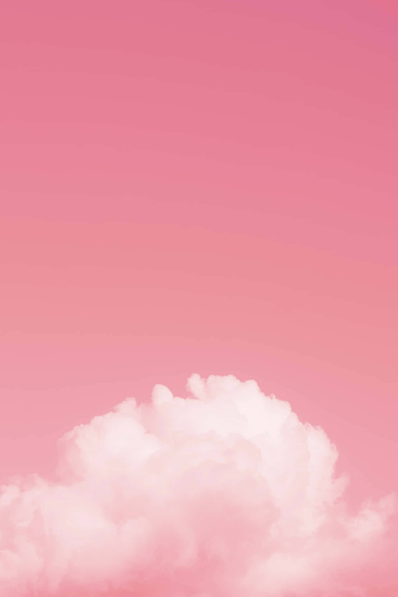 Soft and dreamy pink sky