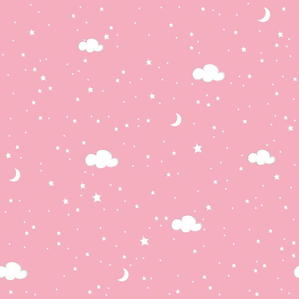 Pink Sky Clouds Aesthetics Wallpaper