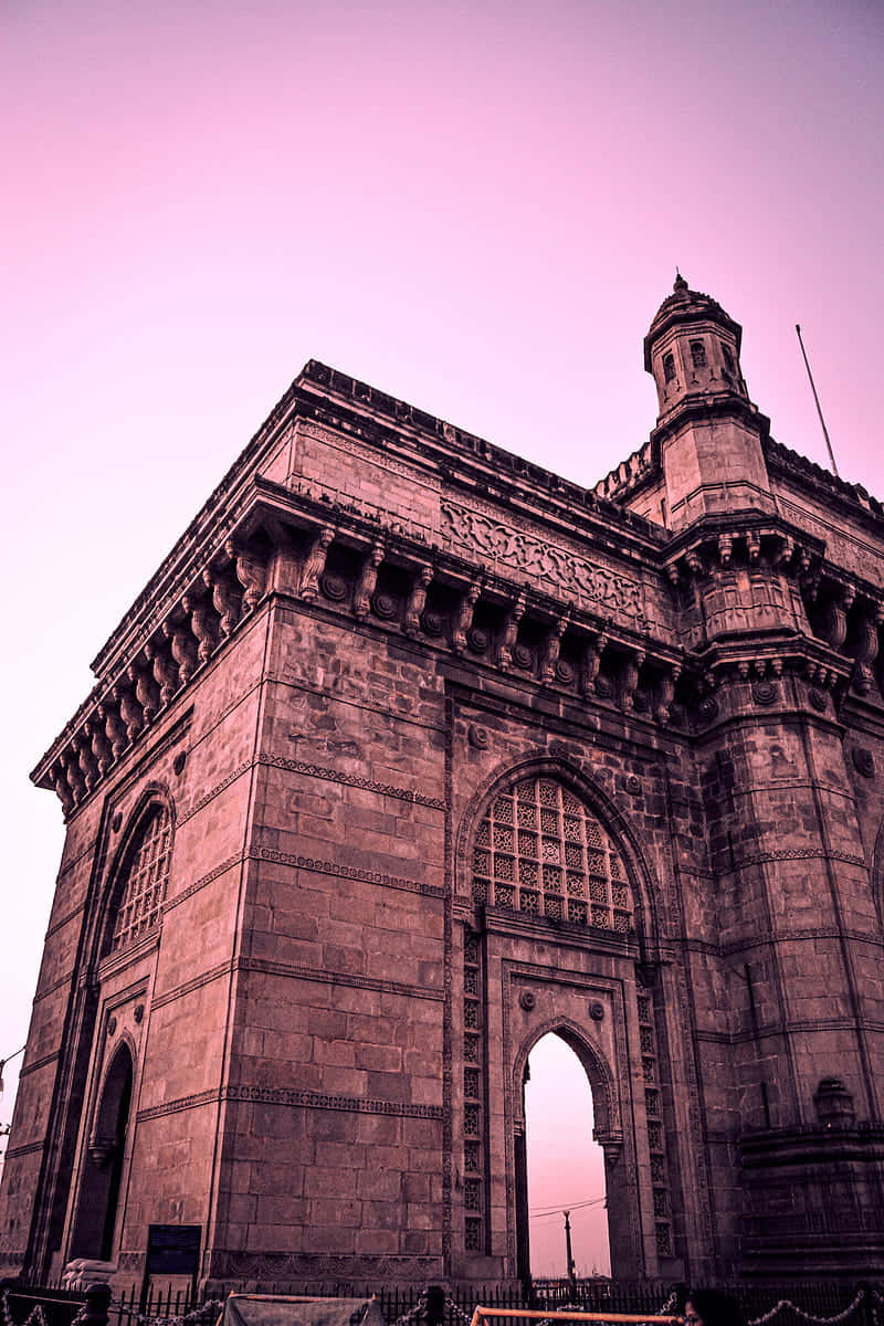 Pink Sky Gateway To India Wallpaper