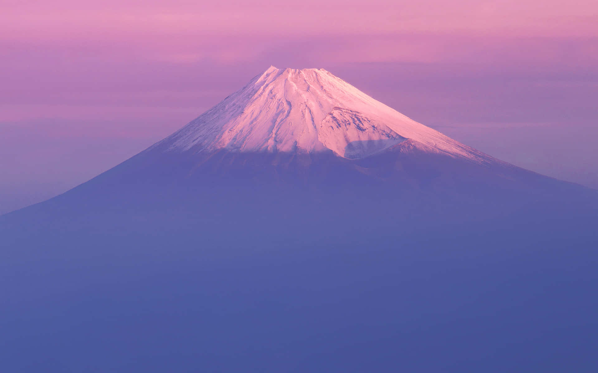 Rosahimmel Över Mount Fuji. Wallpaper