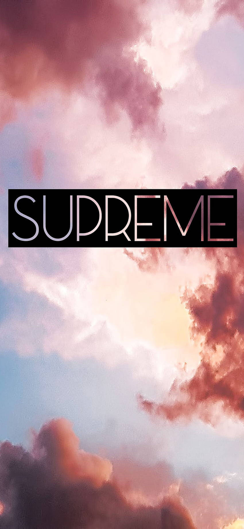 Pink Sky Supreme Aesthetic Background