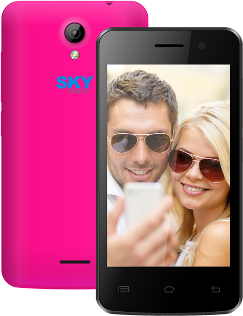 Pink Smartphone Selfie Couple Display PNG
