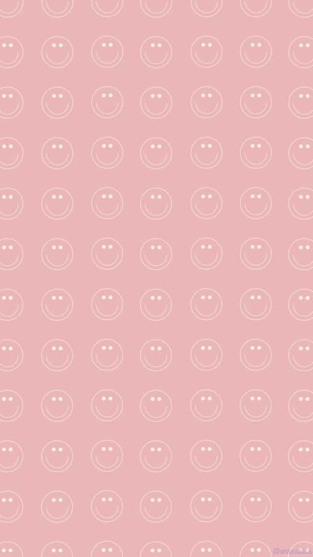 Pink Smiley Face Pattern.jpg Wallpaper