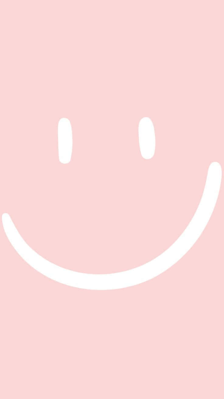 Pink Smiley Face Simple Background.jpg Wallpaper