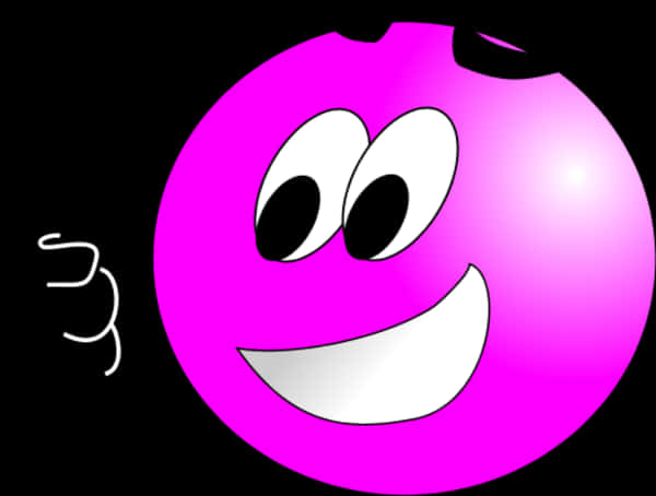 Pink Smiley Face Thumbs Up PNG