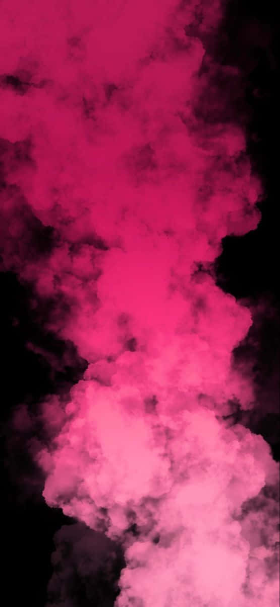 Enchanting Pink Smoke Emanating in a Dream-like Smoky Landscape