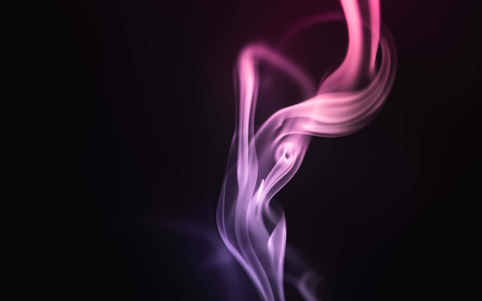 A Pink And Purple Smoke On A Black Background