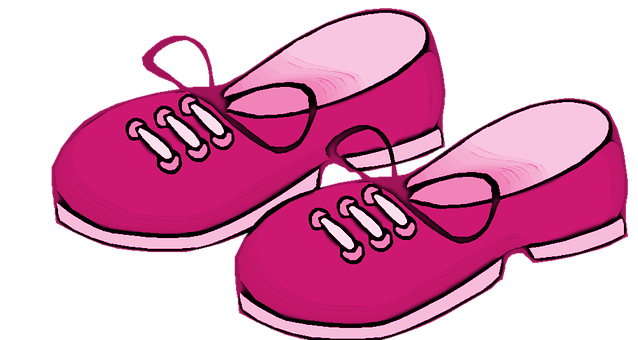 Pink Sneakers Illustration PNG