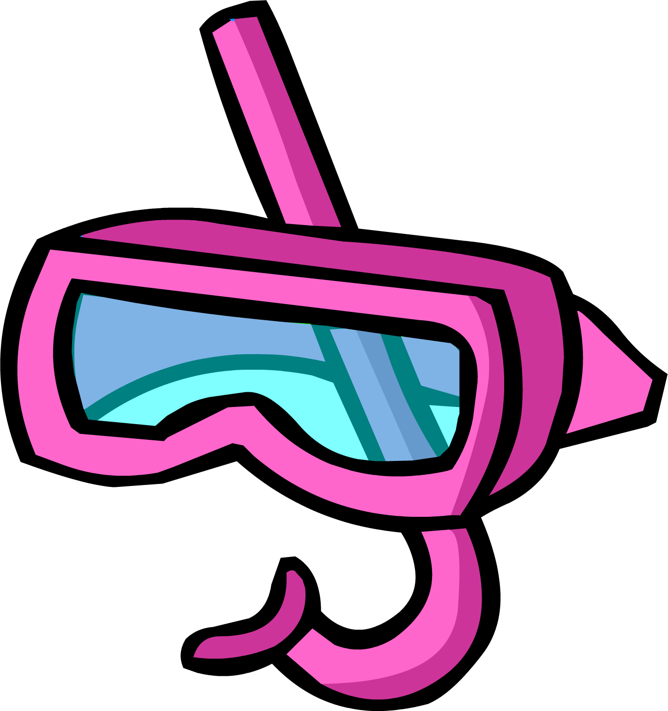 Pink Snorkel Mask Vector PNG