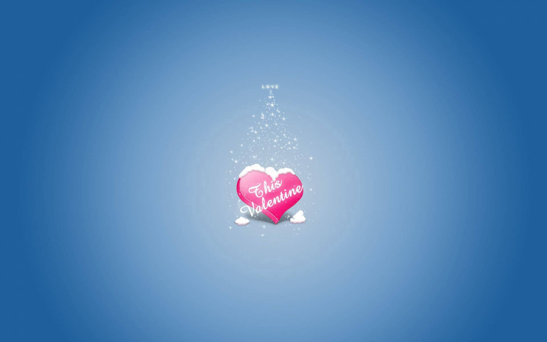 Pink Snow Heart On Valentine's Day Wallpaper