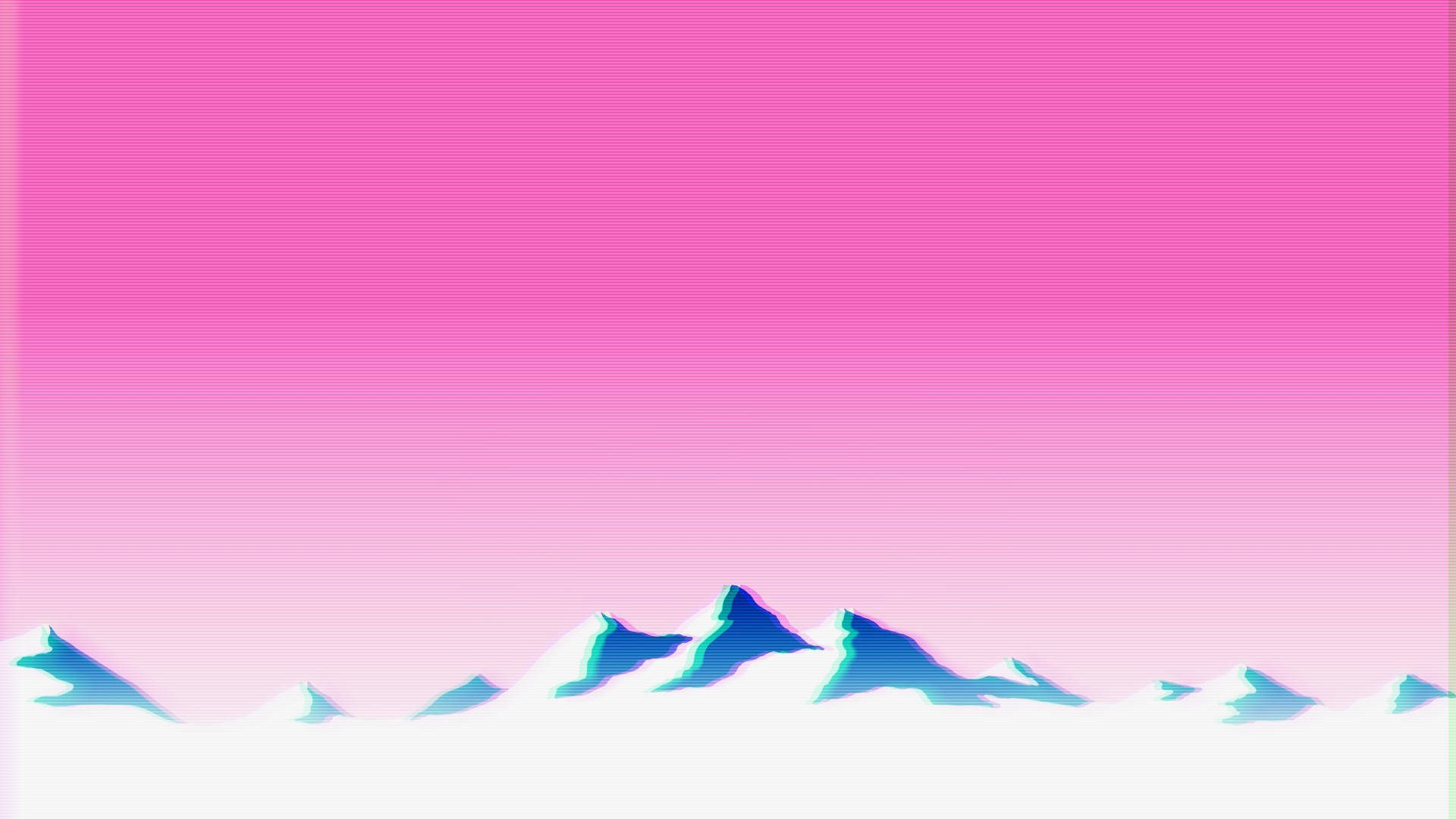 Rosaverschneiter Berg Vaporwave Hintergrund Wallpaper
