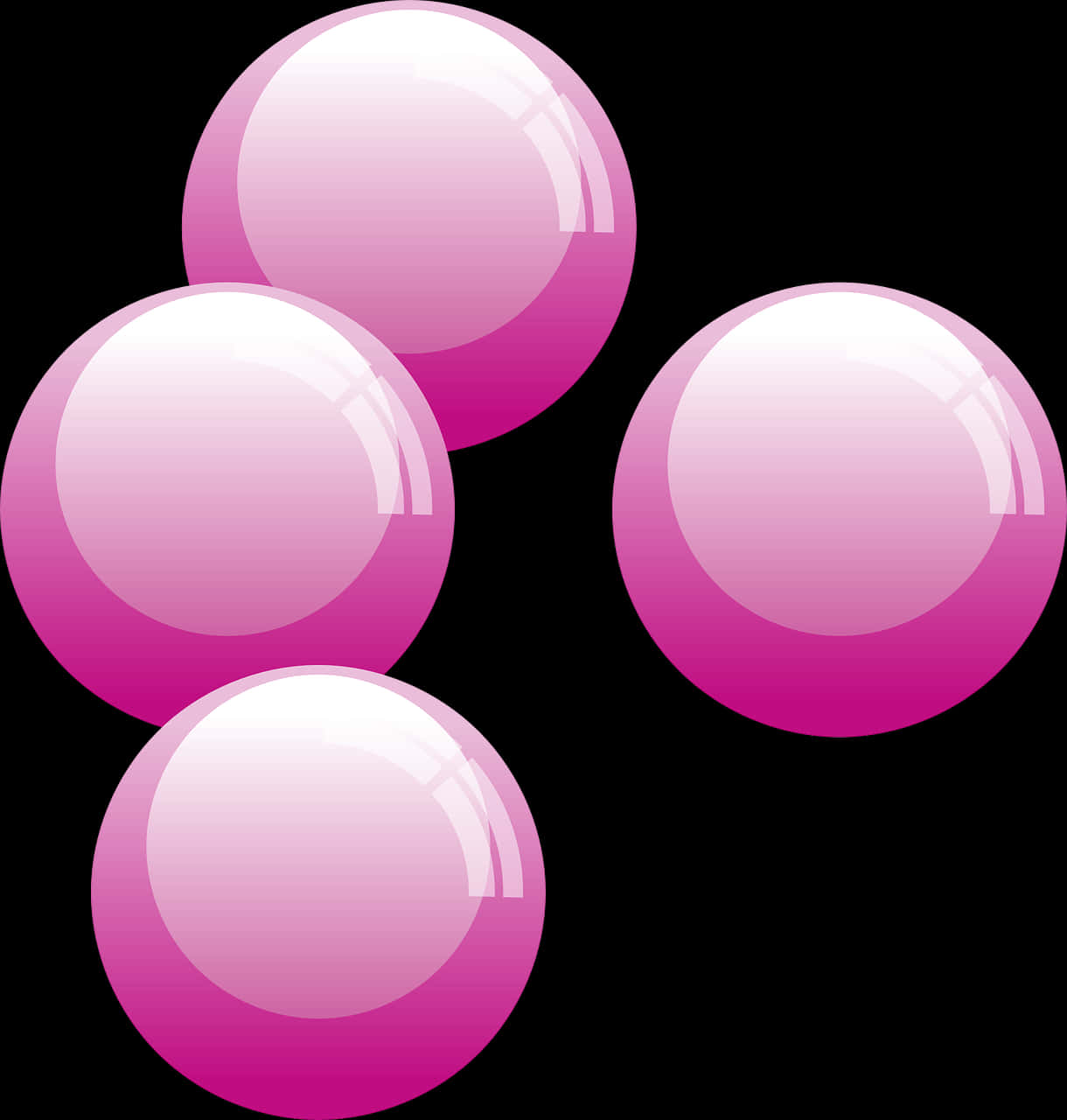 Pink Soap Bubbles Vector Illustration PNG