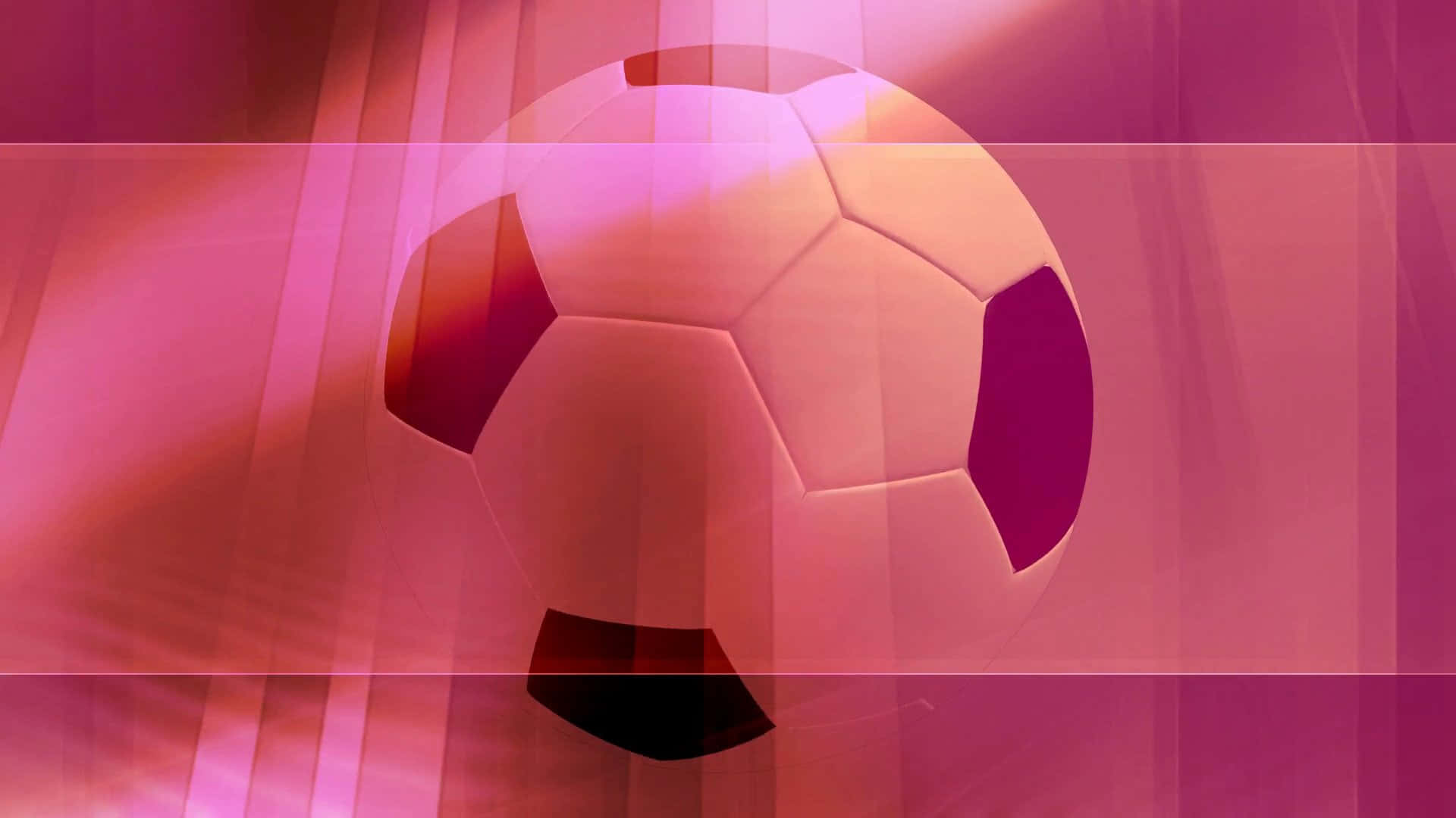 Elegantebalón De Fútbol Rosa En Un Fondo Vibrante. Fondo de pantalla