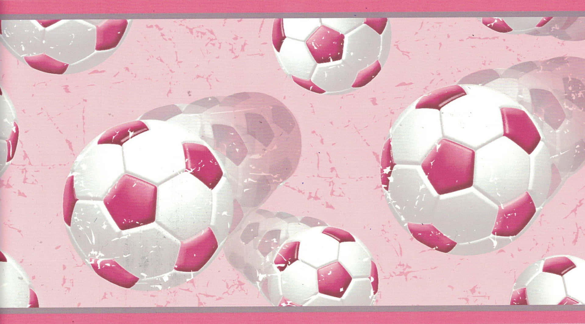 ¡salal Campo Con La Vibrante Pelota De Fútbol Rosada! Fondo de pantalla
