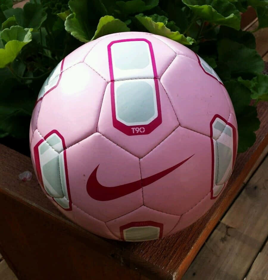 Striking Pink Soccer Ball Wallpaper
