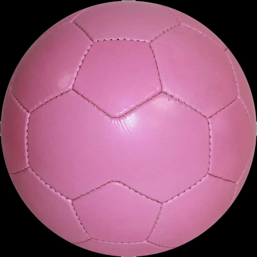Pink Soccer Ball Closeup PNG