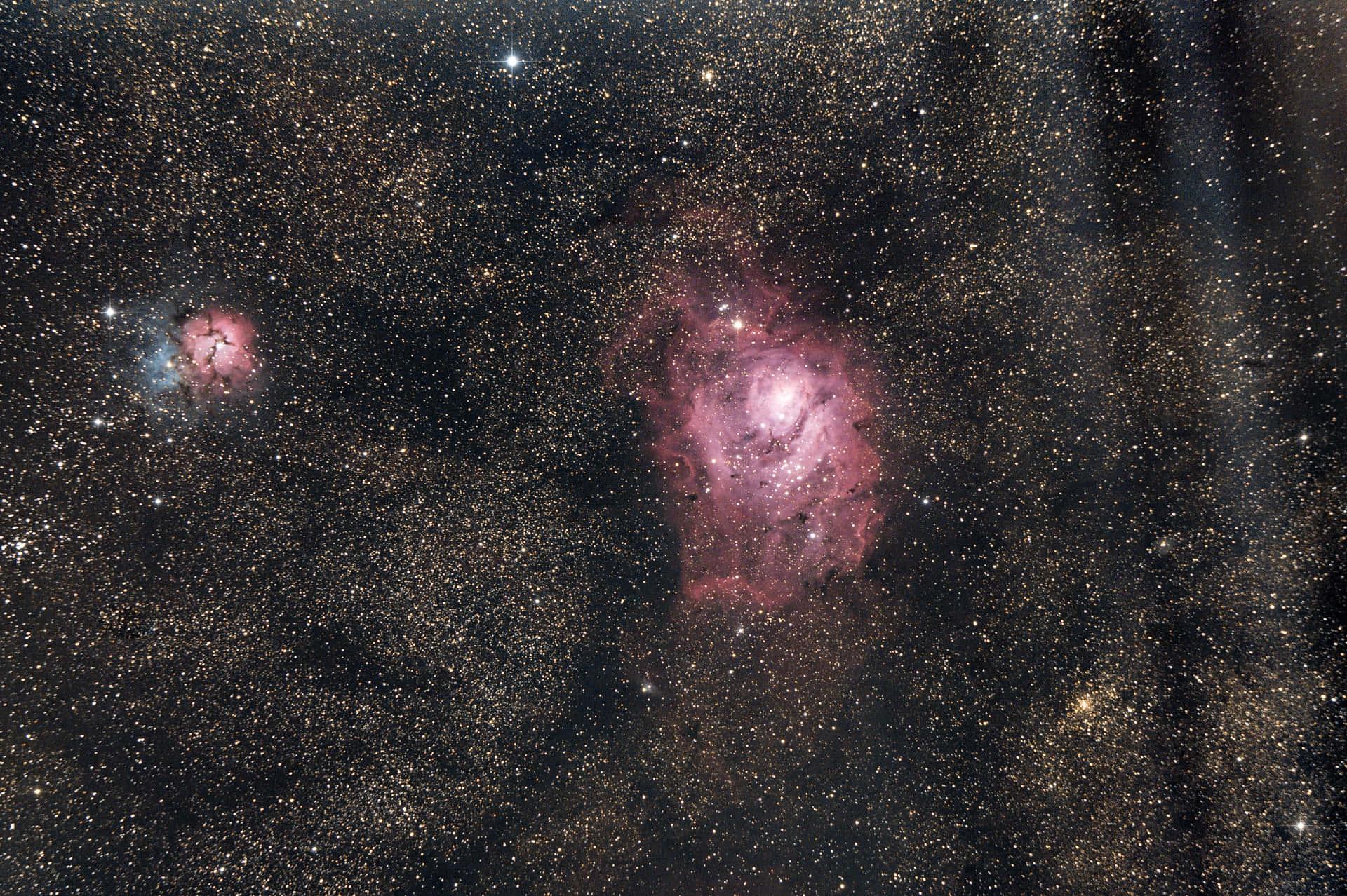 Express your love for the cosmos with this pink space background Wallpaper