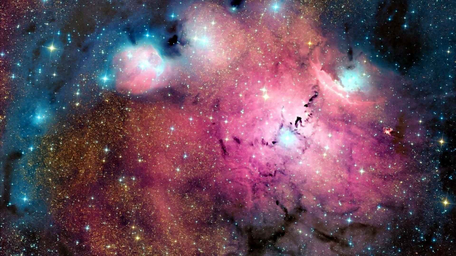 Find Serenity in the Cosmic Pink Wallpaper