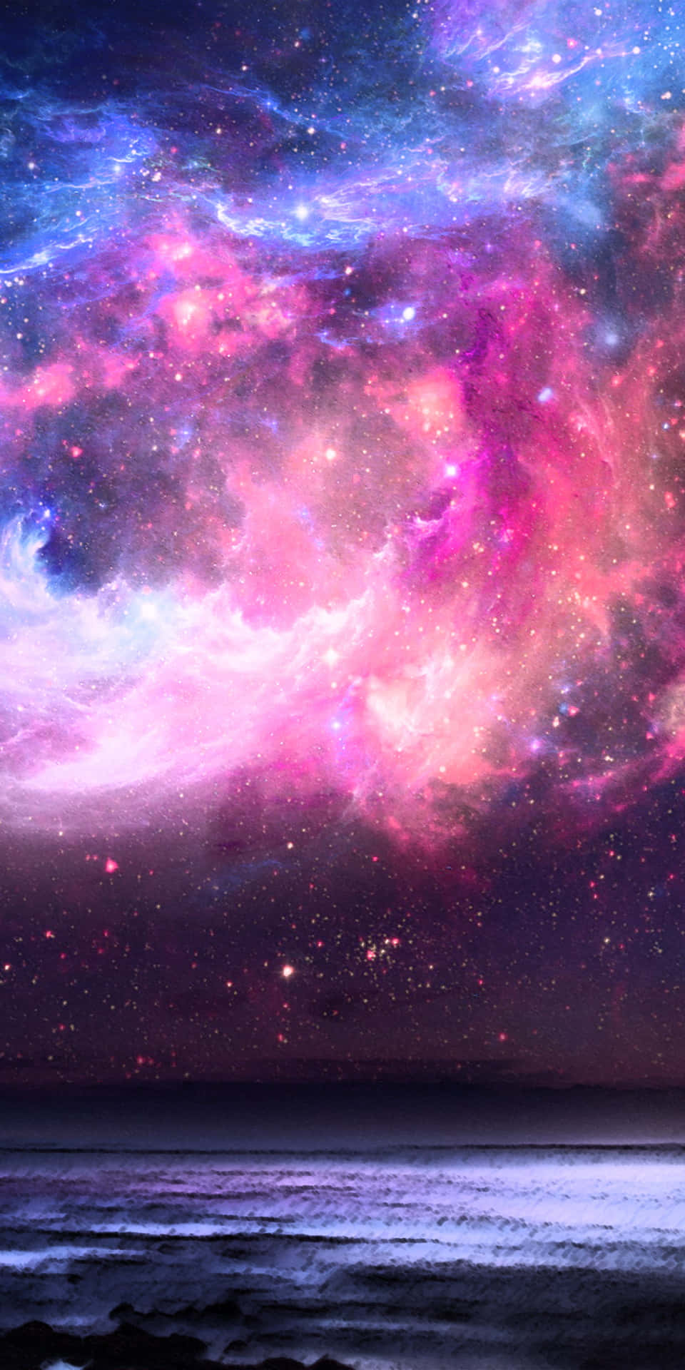 Explore the Colorful Horizons of This Pink Space Wallpaper