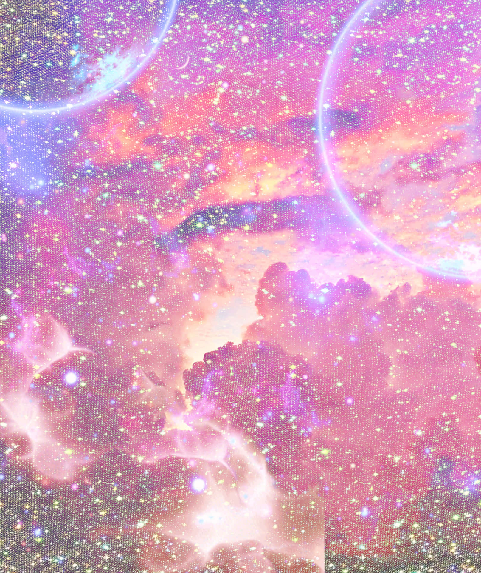 Undersøg begyndelsen af universet med pink rum. Wallpaper