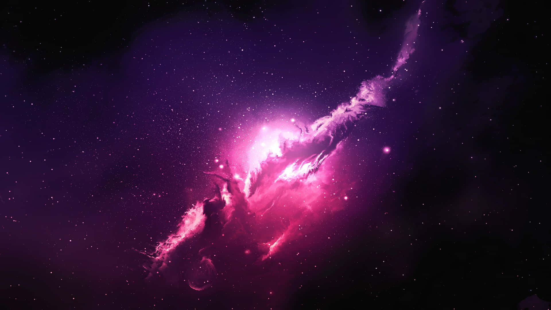 "A surreal pink space with a majestic, otherworldly feeling." Wallpaper