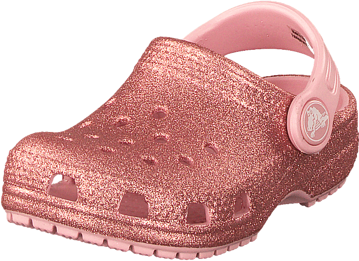 Pink Sparkle Croc Shoe PNG