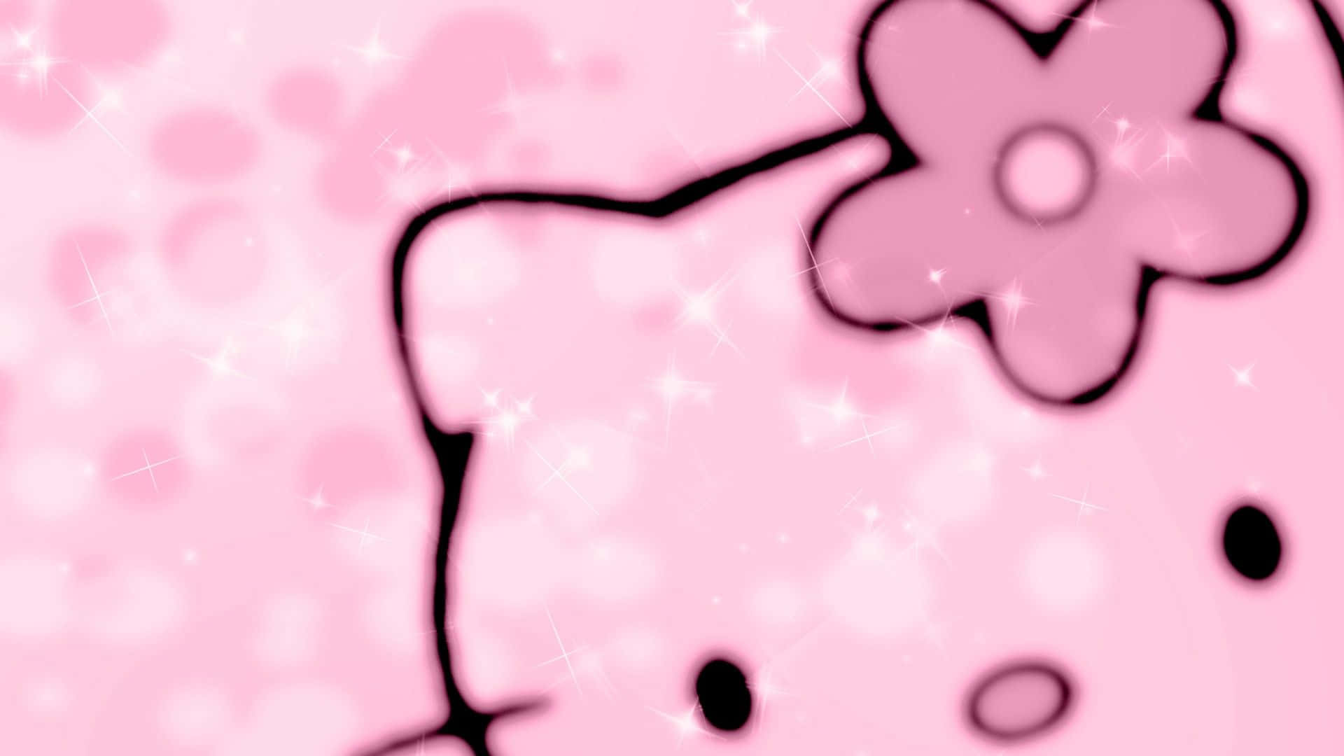 Pink Sparkling Flower Pattern Wallpaper