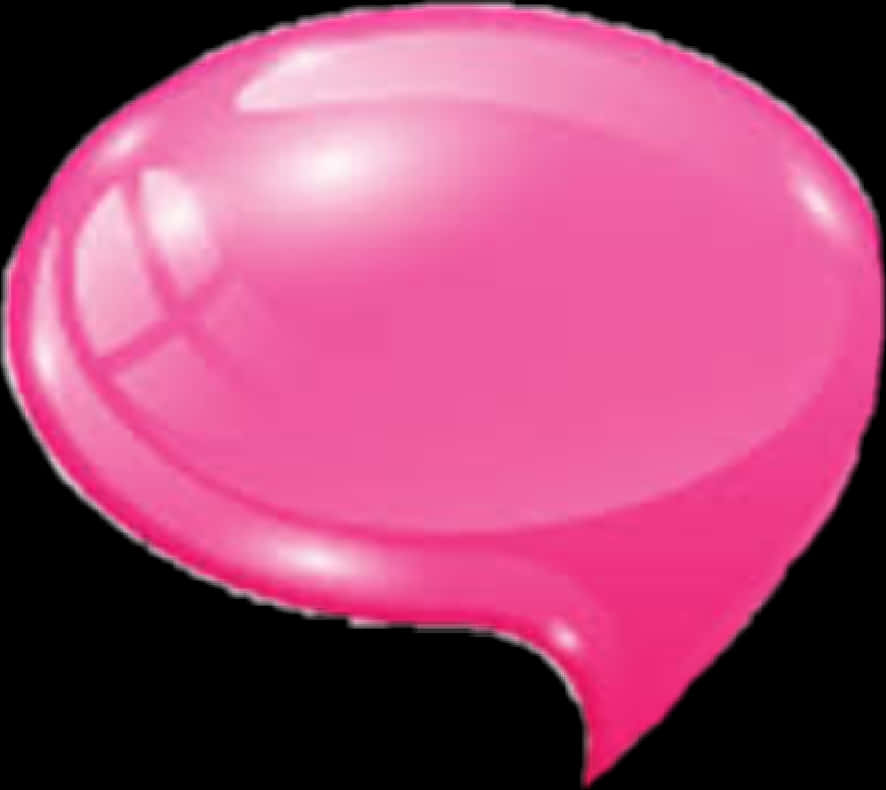 Pink Speech Bubble Graphic PNG