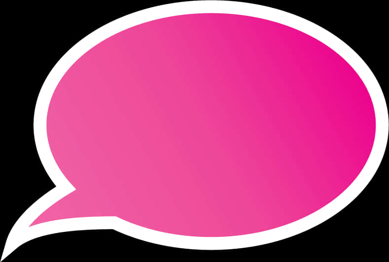Pink Speech Bubble Graphic PNG