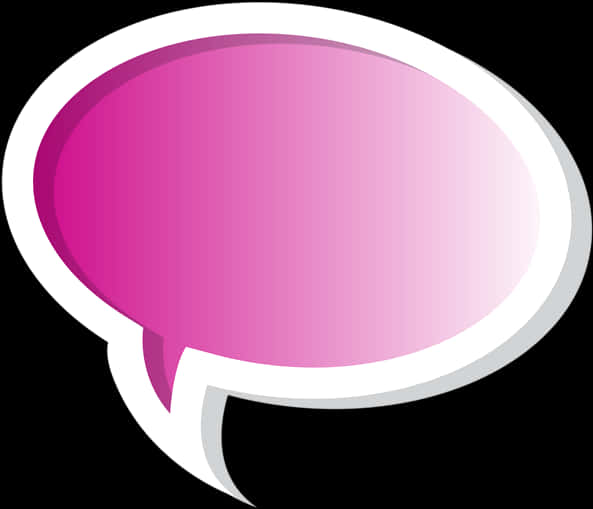 Pink Speech Bubble Graphic PNG