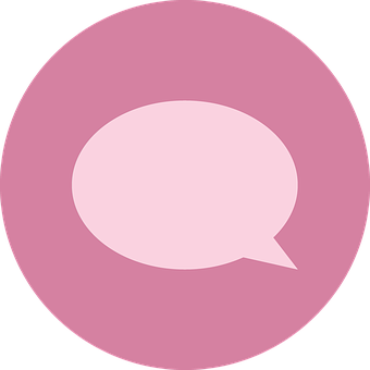 Pink Speech Bubble Icon PNG