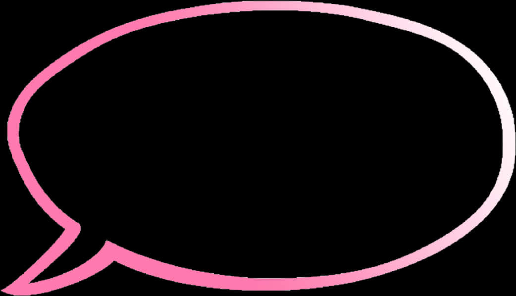Pink Speech Bubble Outline PNG