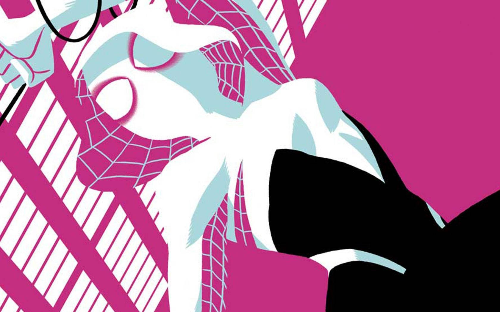Pink Spider Gwen Vector Art Background