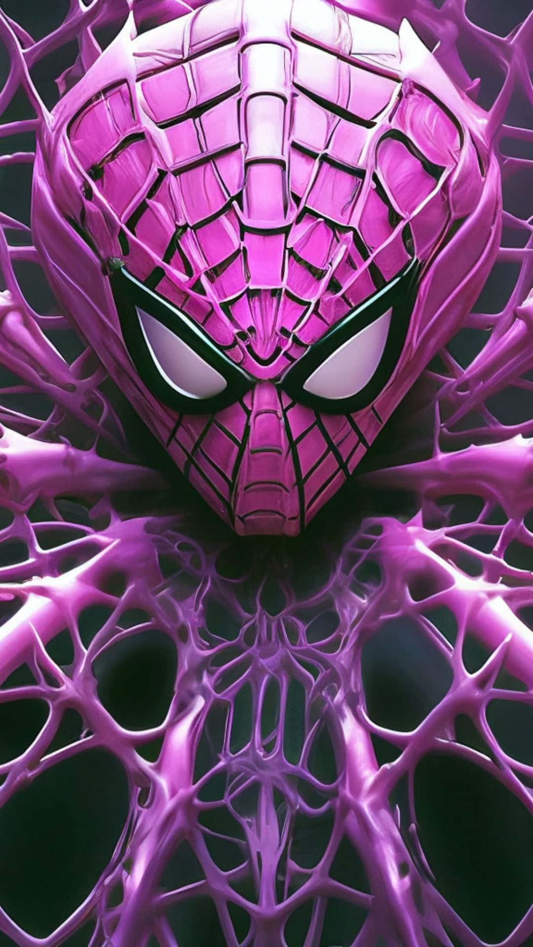Pink Spider Man Close Up Wallpaper